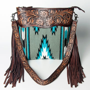 American Darling Cross Body Hand Tooled Saddle Blanket Genuine Leather Western Women Bag Handbag Purse | Crossbody for |Cute